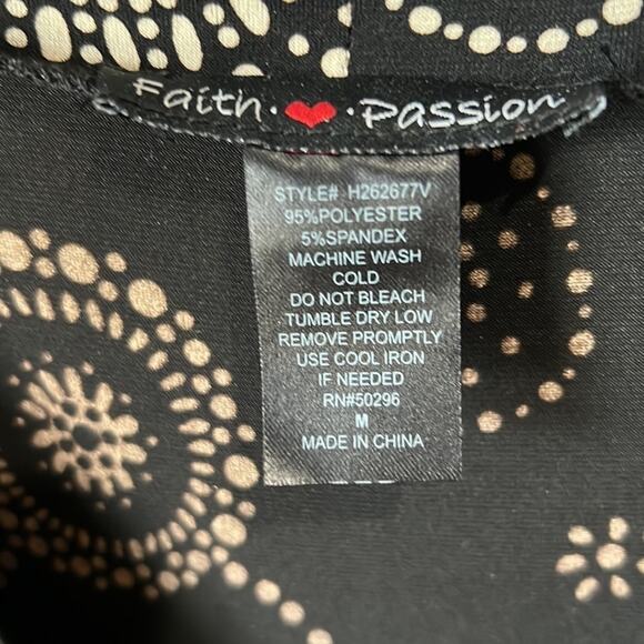 Faith Love Passion Side Tie Dress Medium black white - Picture 5 of 6